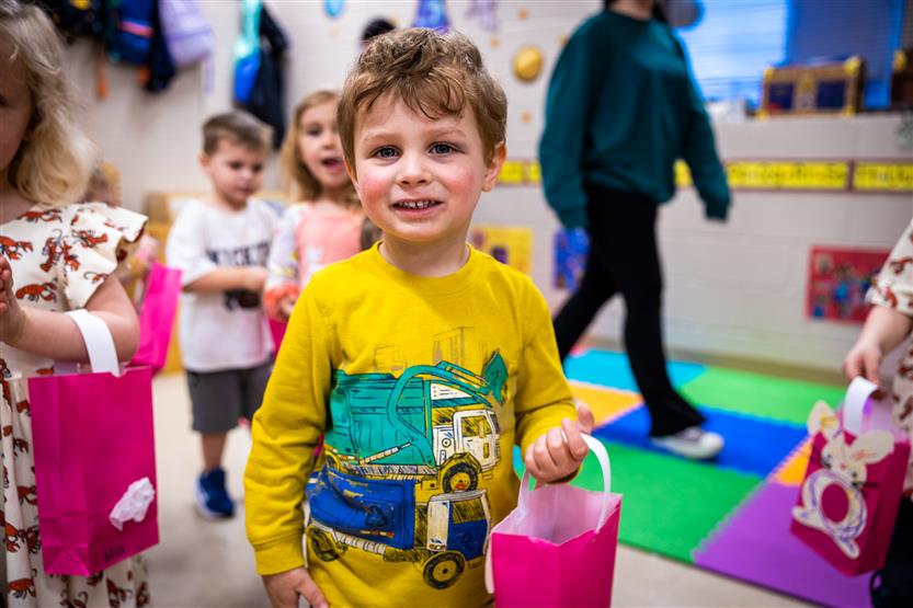 Students work in an Early Childhood Education class